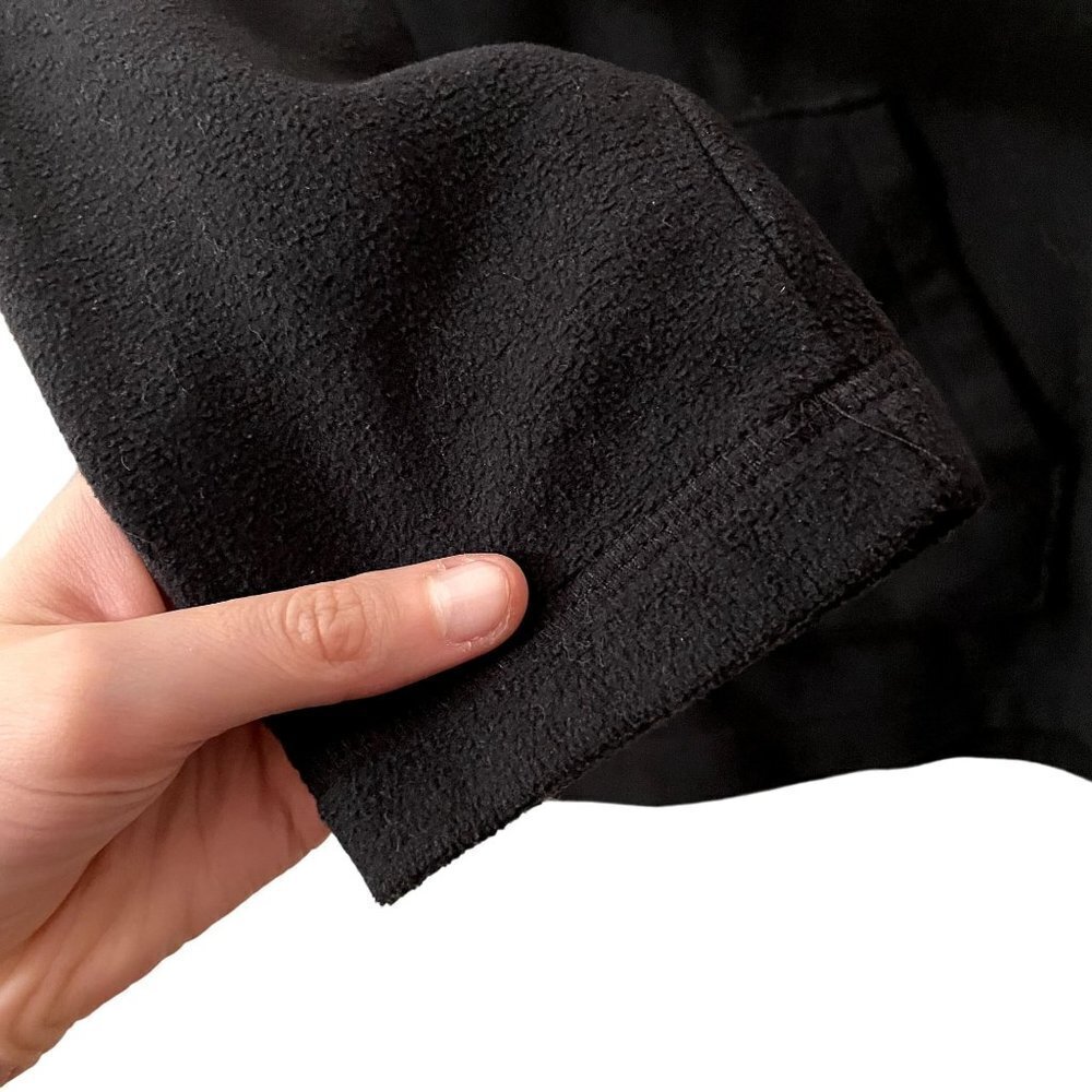 Lands' End black hoodie athleisure classic comfortable casual top jacket pockets - Picture 4 of 7